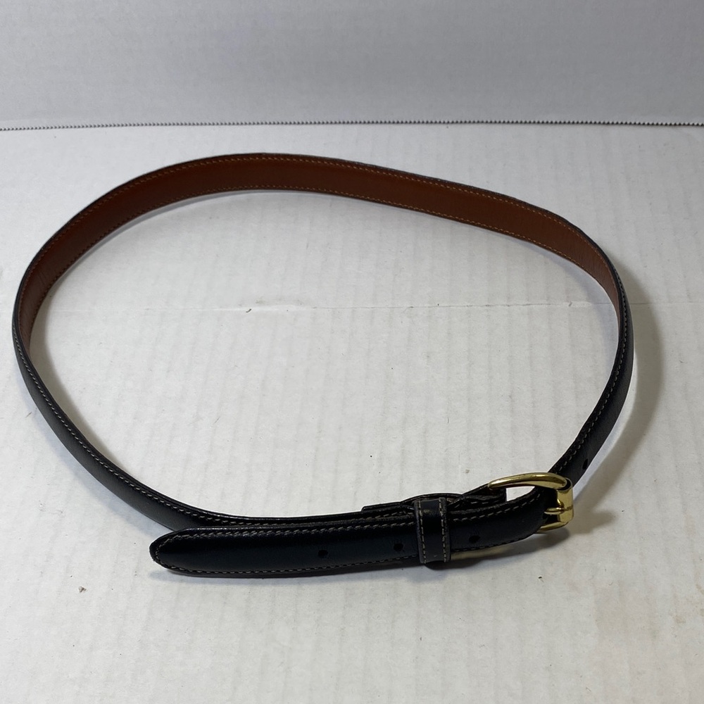 Coach Black and Brown Leather Belt